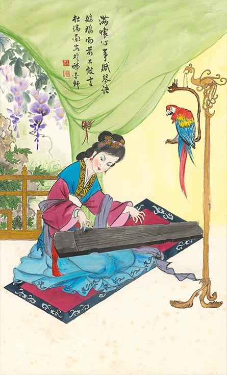 gallery-045-杜瑞蘭-滿懷心事賦琴語-90x55cm