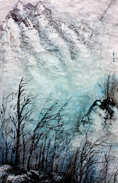 gallery-057蔡玉雲-雪景-90x45cm
