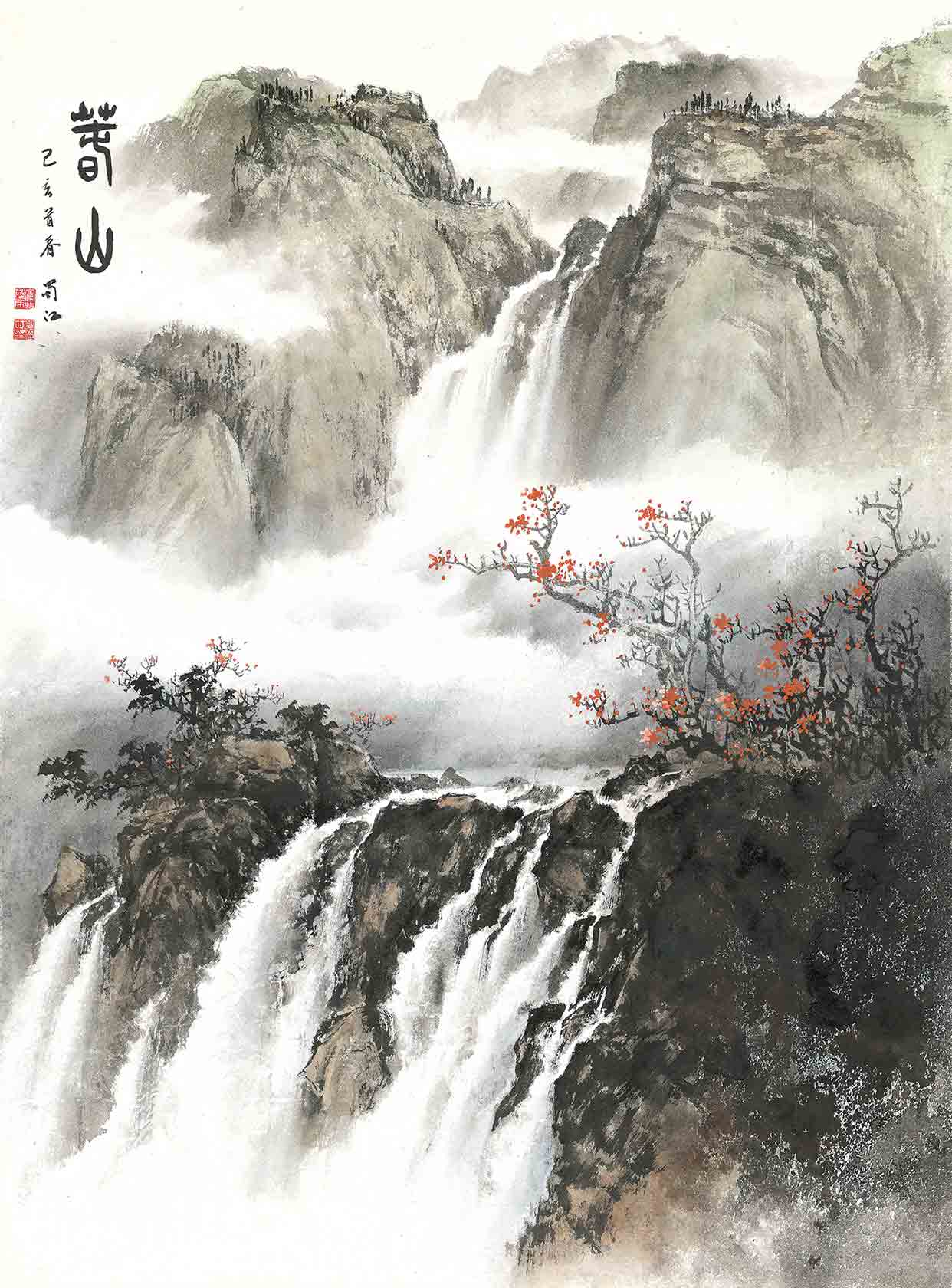 ART-079-陸蜀江-春山-80x70cm