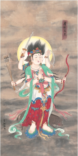 ART-108-李恆-摩利支天-130x65cm