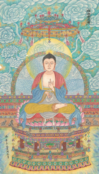 ART-051-呂清淵-釋迦摩尼佛-宣紙-130x70cm