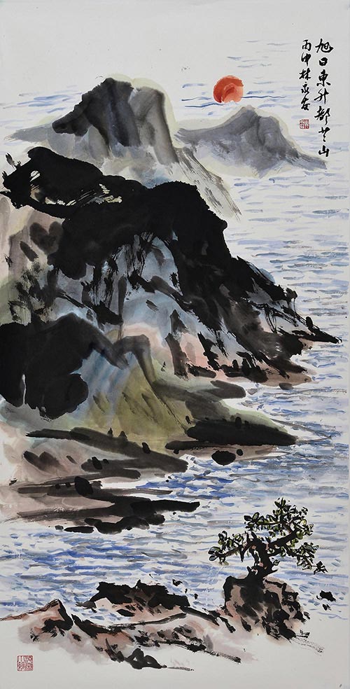 image-008-學院名家-林永發教授-旭日東昇都蘭山-135x70cm