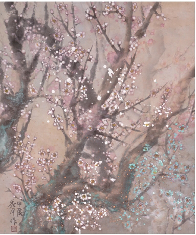 ART-134-高間秀子-霧中白梅